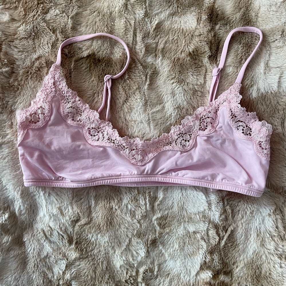 Skims Fits Everybody Lace Scoop Bralette Medium